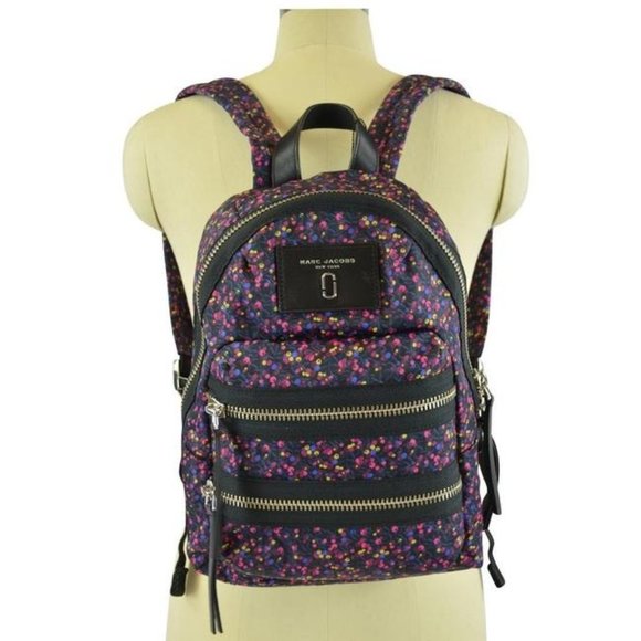 Mixed Berries Print Blue Nylon Backpack main image 11